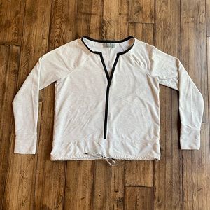 Athleta Heathered Gray Long Sleeve Pullover Women Size Small